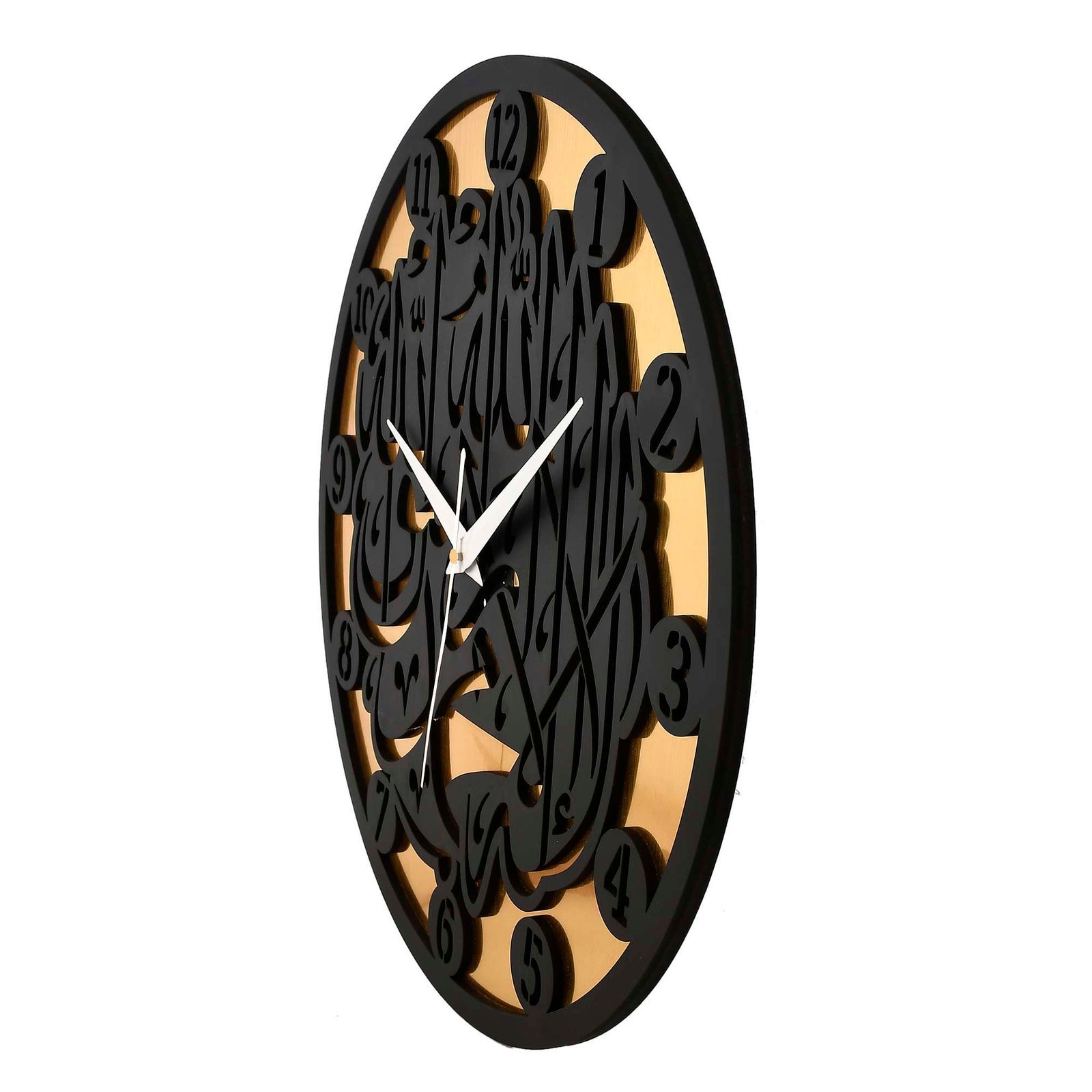 Wooden Silent Non-Ticking Wall Clock for Home Stylish Latest Designer Wall Clock for Home Living Room Bedroom Office Hall - Image 2